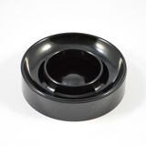 Lotus ashtray in black melamine by Enzo Mari for Danese, 1973