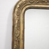 Miroir ancien trumeau doré Louis Philippe