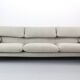 Vico Magistretti "Maralunga" 3-seater and footstool re-upholstered For Cassina