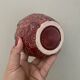 Mustard pot or vintage jam maker in strawberry slip