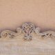 White cerused mango wood headboard