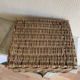 Old wicker suitcase