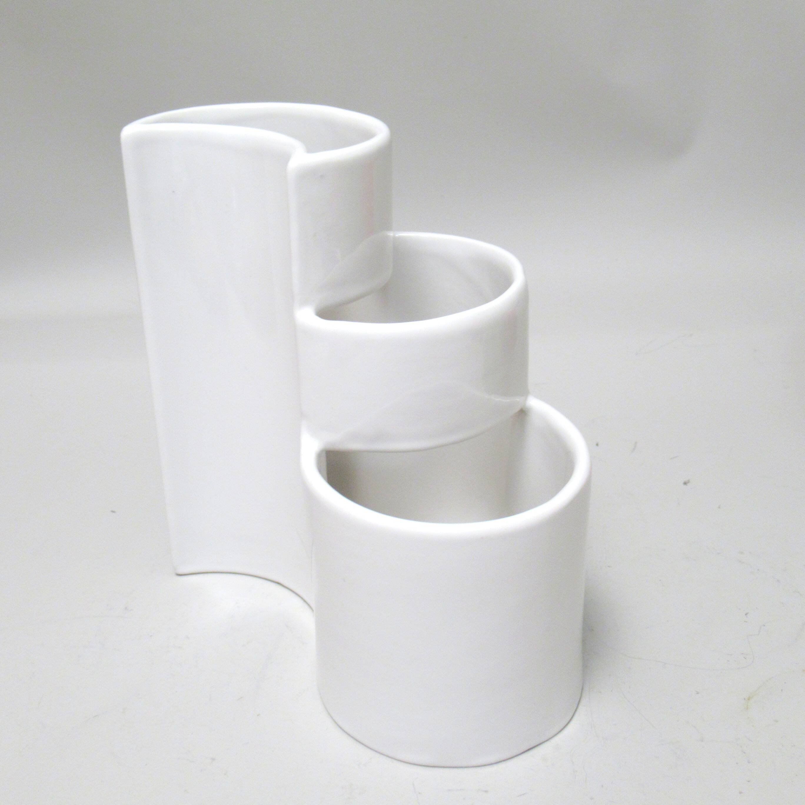 Vase Aster blanc Giotto Stoppino Fratelli Brambilla