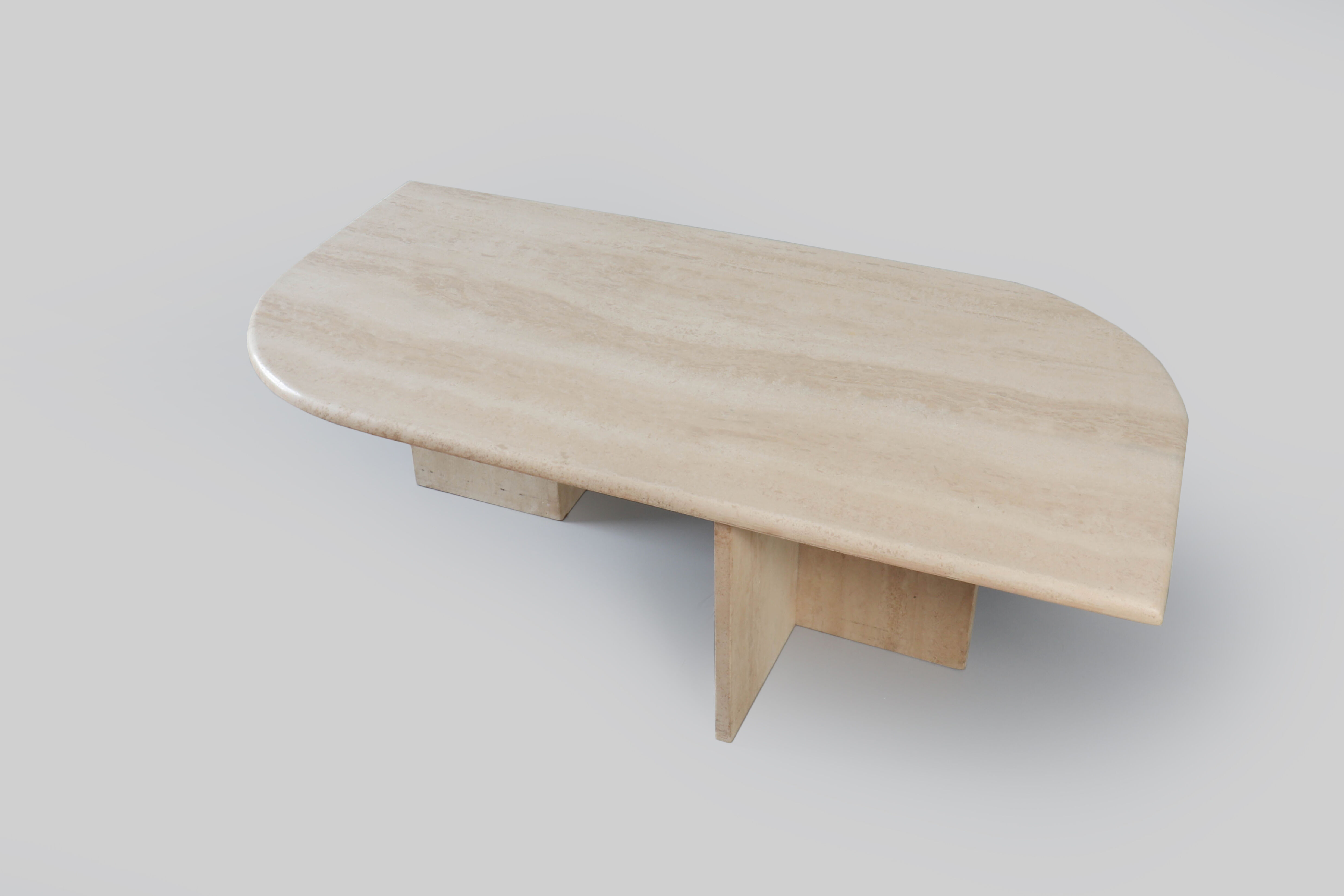 Table basse en travertin vintage