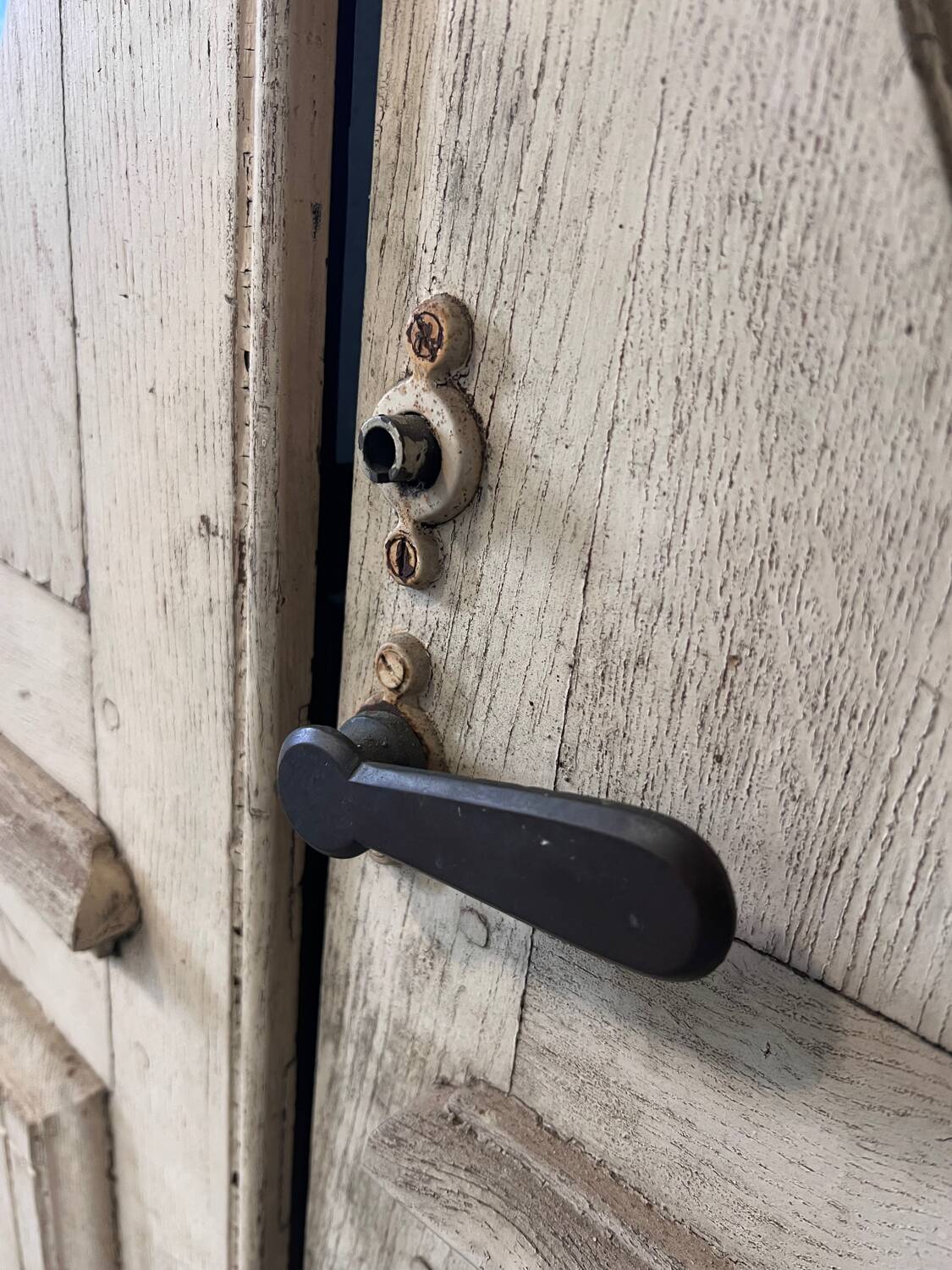 Porte vitrée Art Déco à double battant