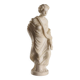 Sculpture of a Roman matron in white marble, Italy, 19th century.