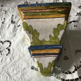 Rustic ceramic wall console