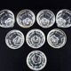 9 vintage french aperitif glasses
