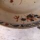 China plate porcelain xviii compagnie des indes orange blue flower decoration