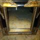 Miroir de baroque opulent en bois doré et noir