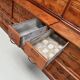 Antique very large American oak grain / apothecary cabinet, ca 1900