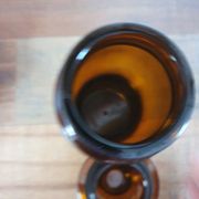 Vintage smoked glass jar with its hermetic lid manufactures in belgian 18cm high