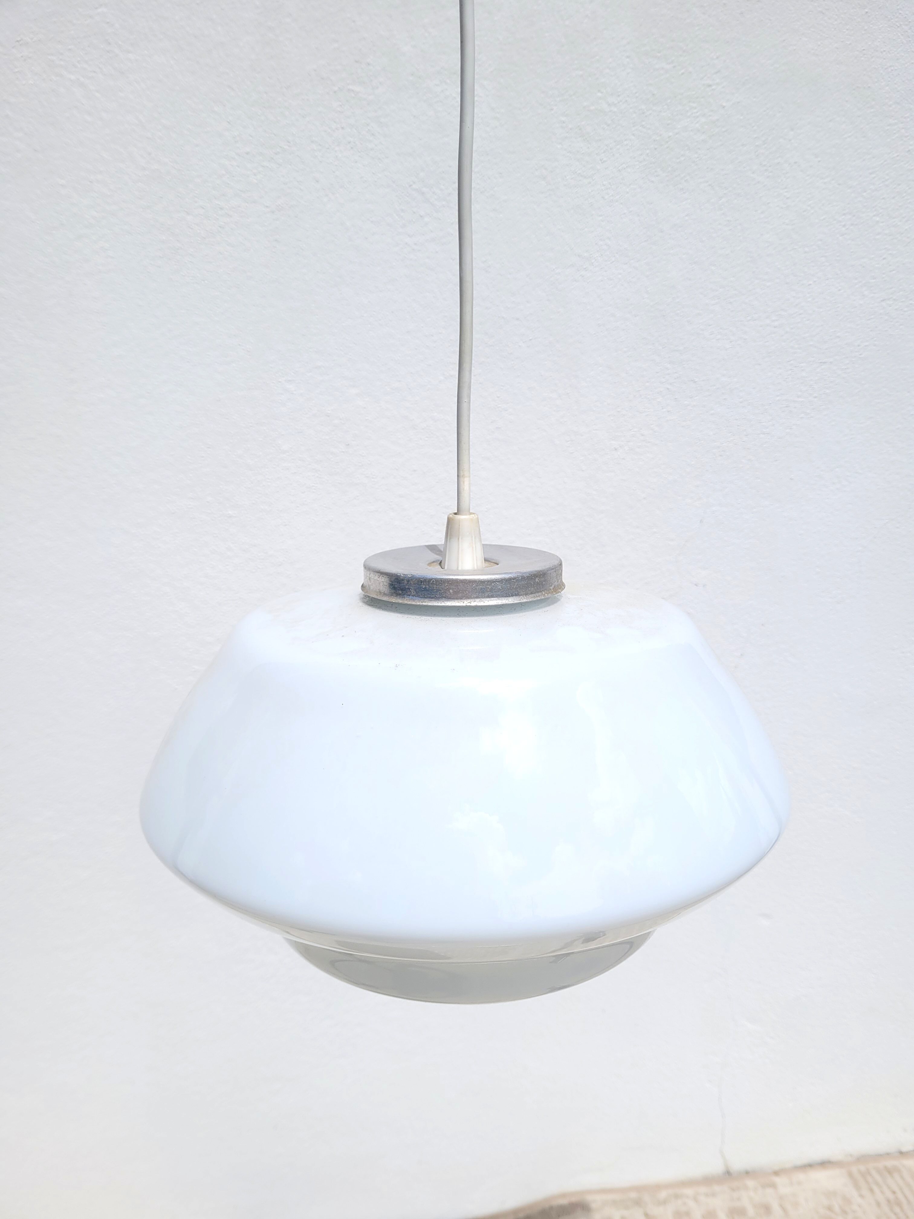 Opaline ceiling lamp 1950