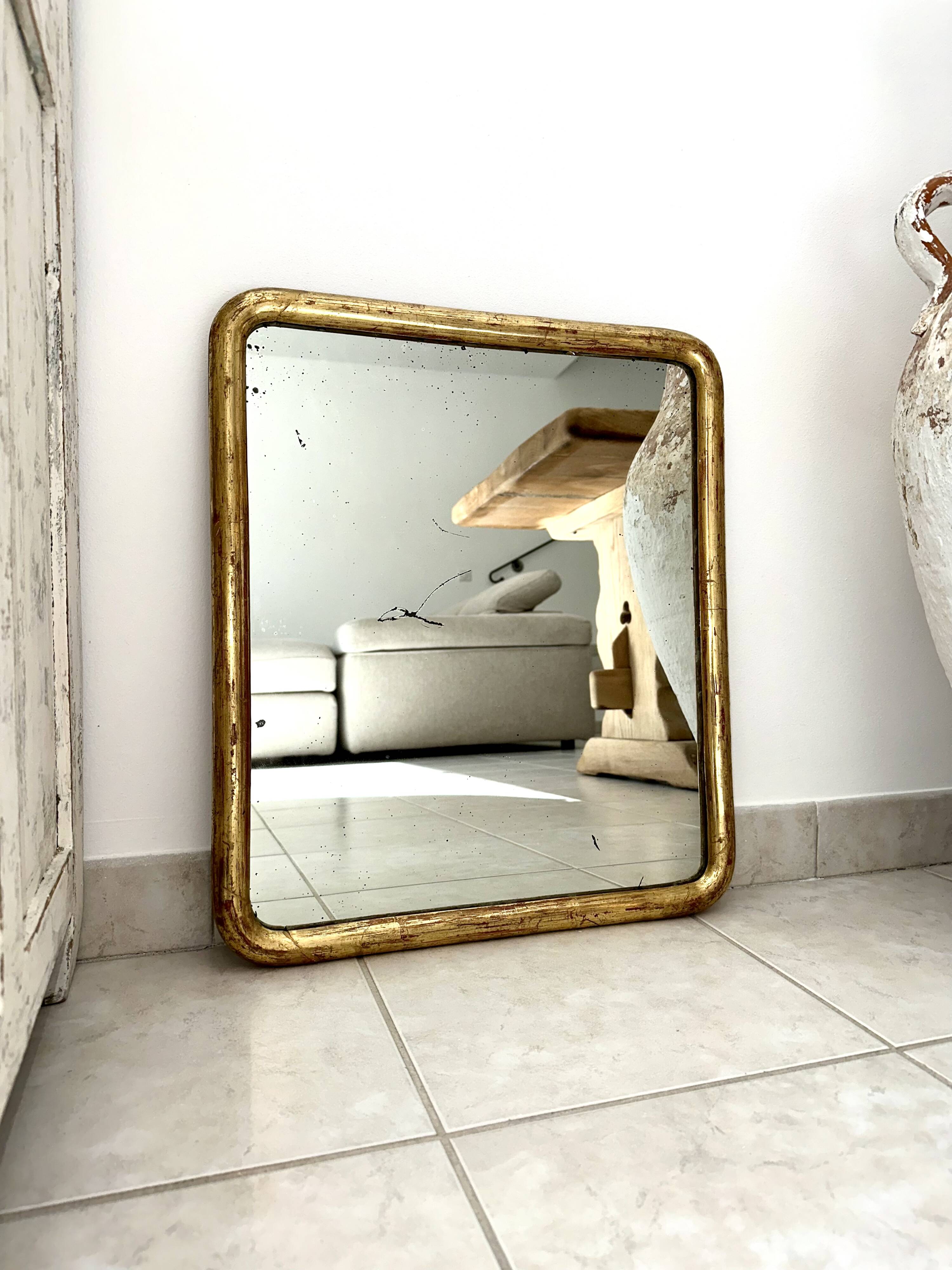 Louis-Philippe antique gilded mirror 19th century