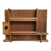 Wooden display wall shelf