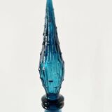 Carafe italienne Empoli en verre bleu, 1960