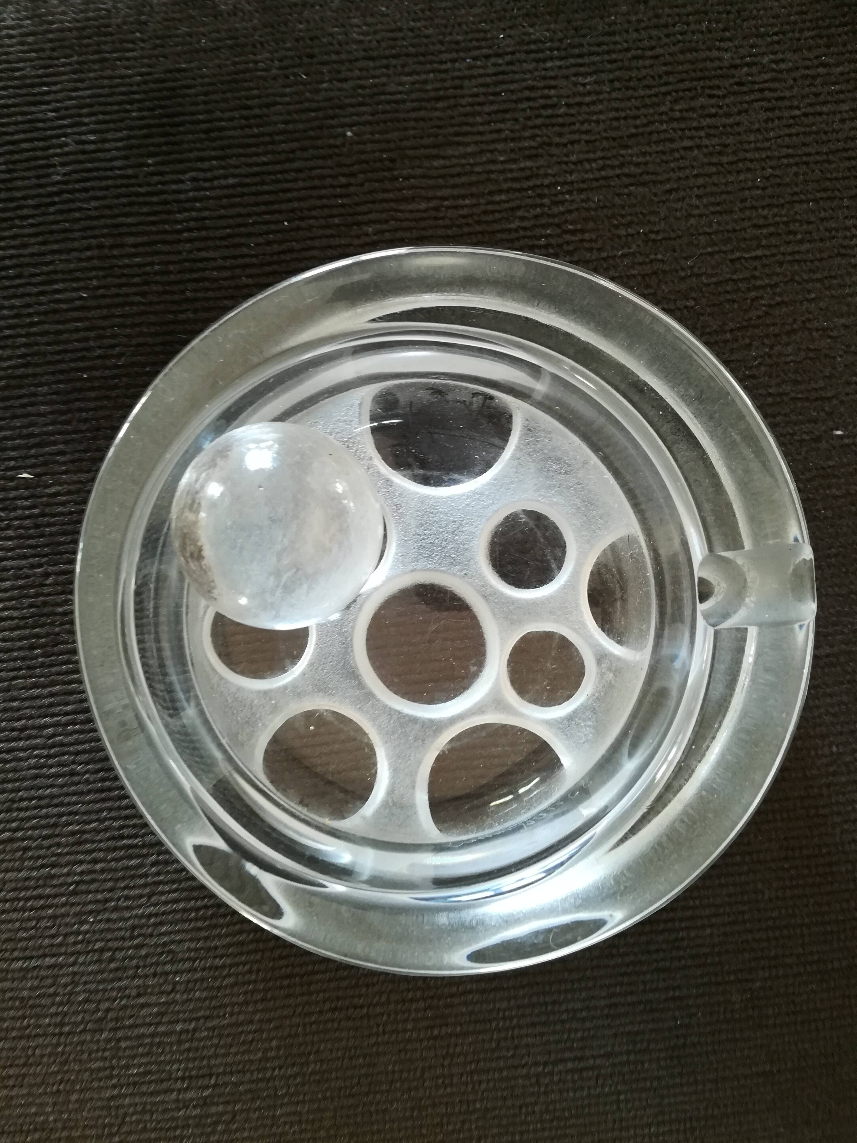 Vintage Daum crystal ashtray from the 70s