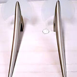 Torch or Wall lamp by MetalArte, in aluminum and sandblasted glass, Spain