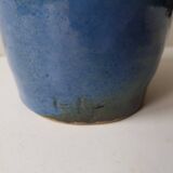 Cobalt blue ceramic vase signed EG