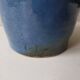 Vase en céramique couleur bleu Cobalt signé EG