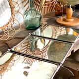 Vintage triptych barber mirror