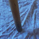 Round dining table vintage curved wooden foot