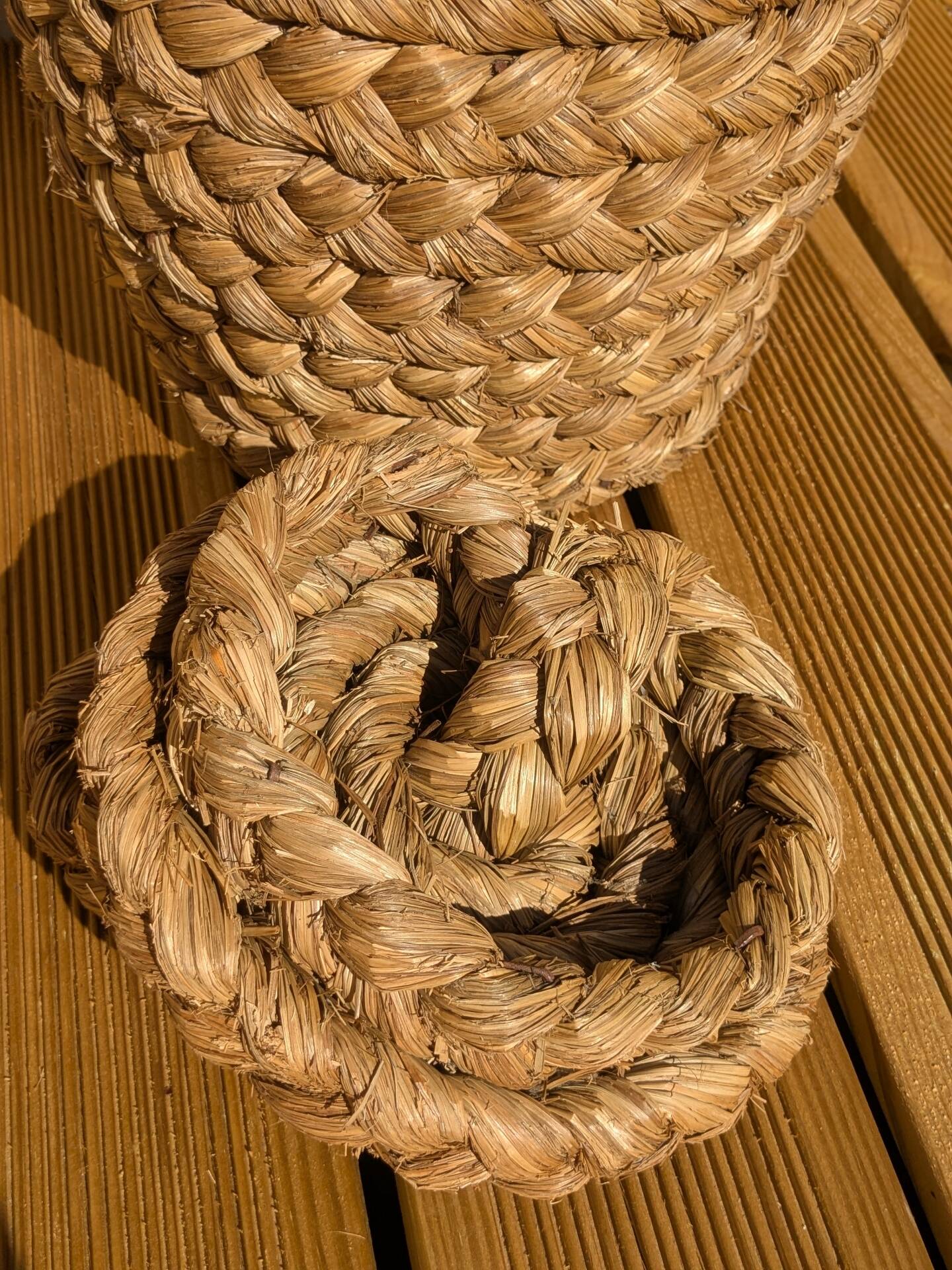 Old straw basket