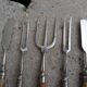 Set of 5 cutlery horn handle