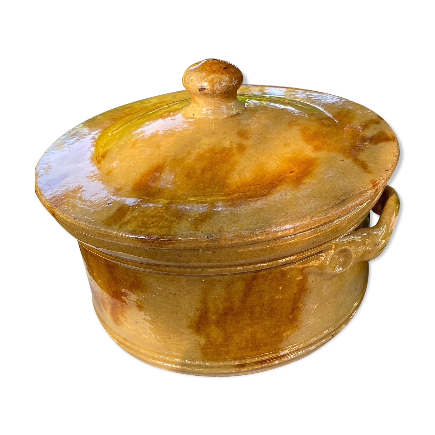 Old glazed terracotta vegetable