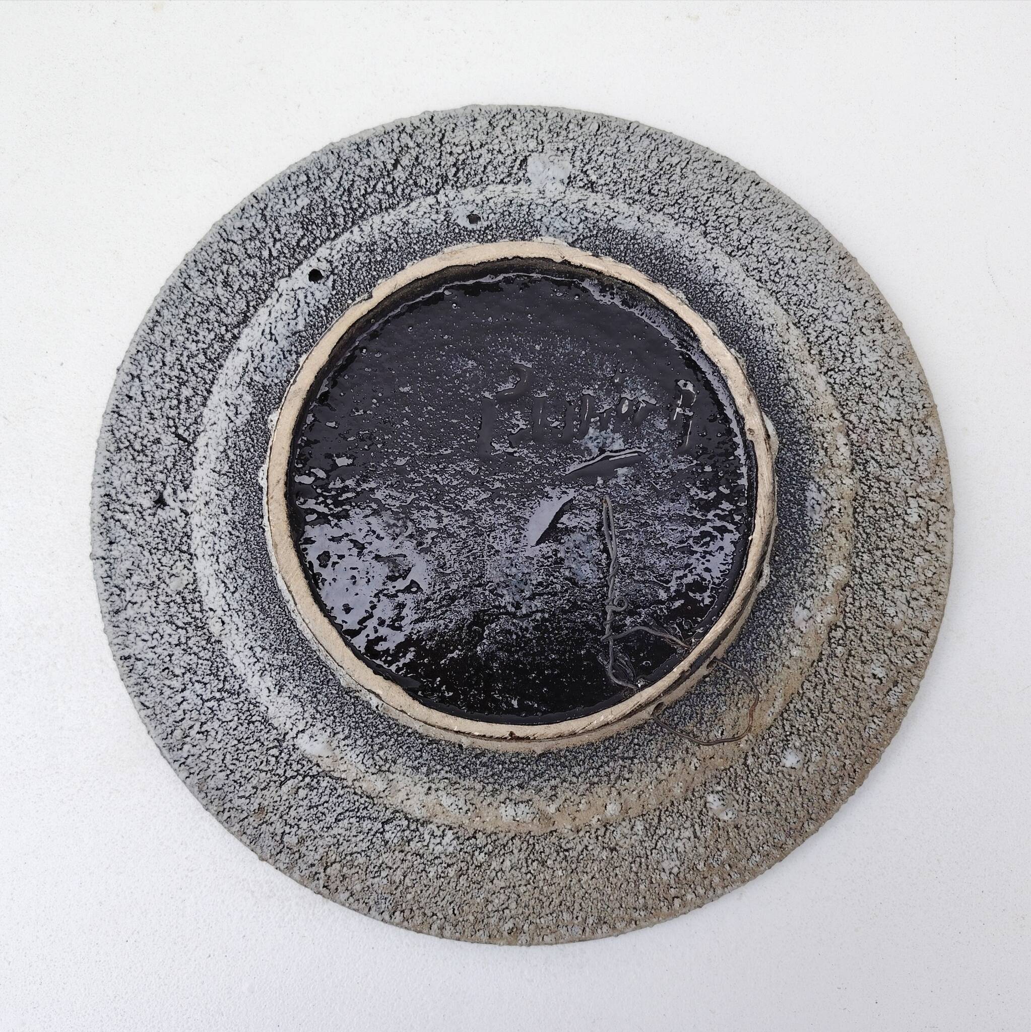 Flat fat lava, ethnic decor, West Germany, signed