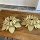 Pair of Italian vintage metal flower sconces