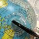 Globe terrestre lumineux vintage