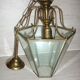 Brass lantern with 6 beveled glasses