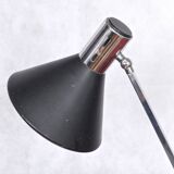 Vintage desk lamp wood metal and chrome 50s