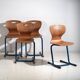 Chaises d’école d’époque (c.1950). Ensemble de 4 pièces