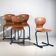 Chaises d’école d’époque (c.1950). Ensemble de 4 pièces