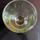 Flared vase made of bubbled glass