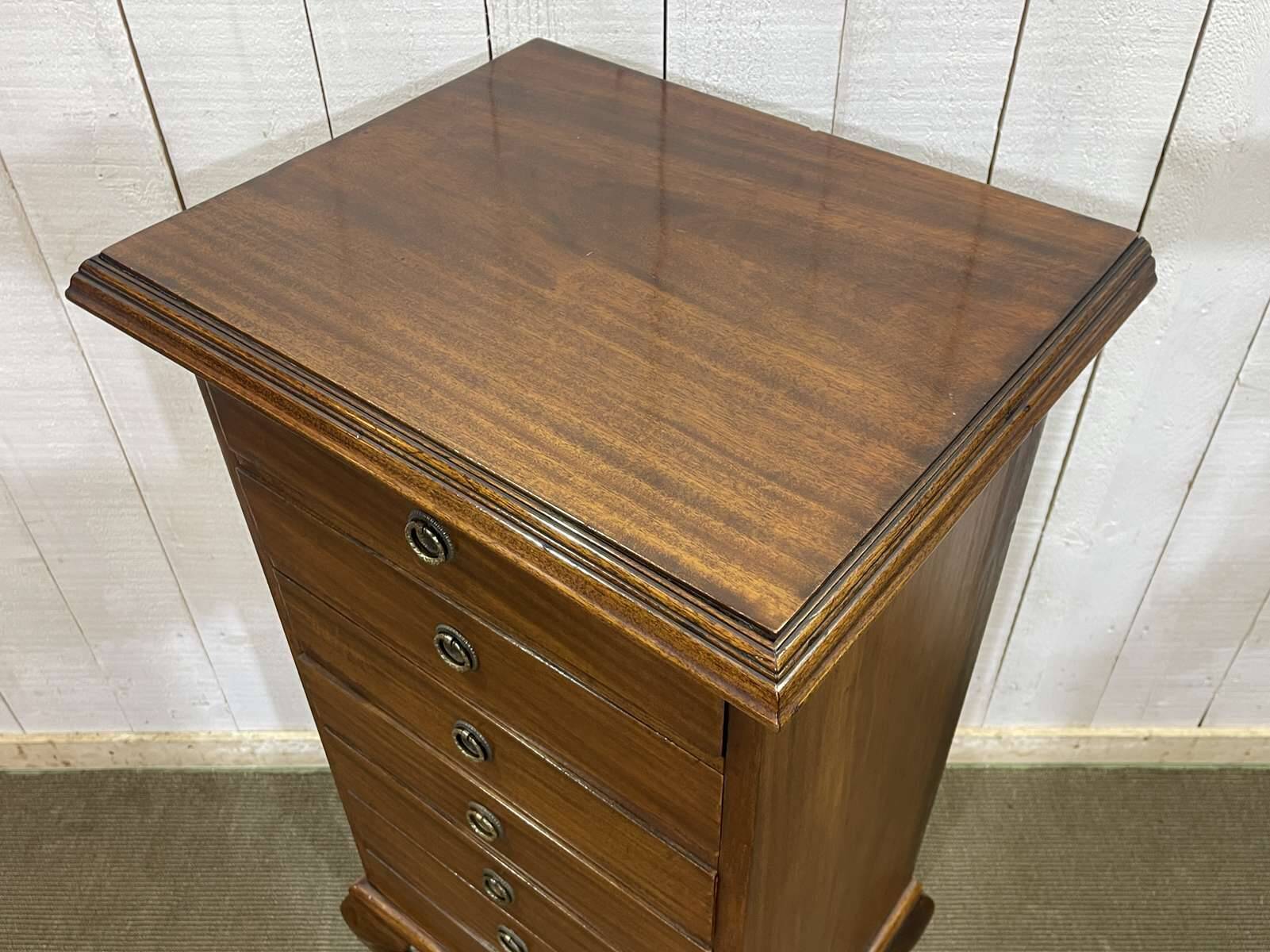 English mahogany music cabinet, early 20th century