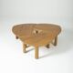 Table basse en orme massif, 1970s