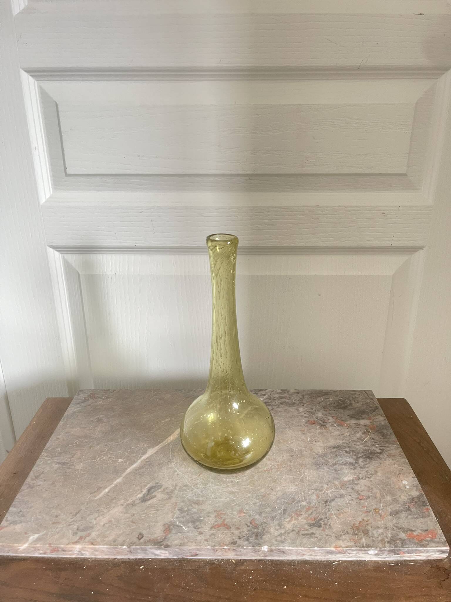 Old Bubble Glass Soliflore Vase BIOT 27cm
