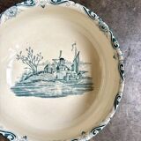 Salins ironware salad bowl, "Delft" service