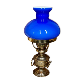 Lampe vintage “Virginia Beach” opaline & laiton