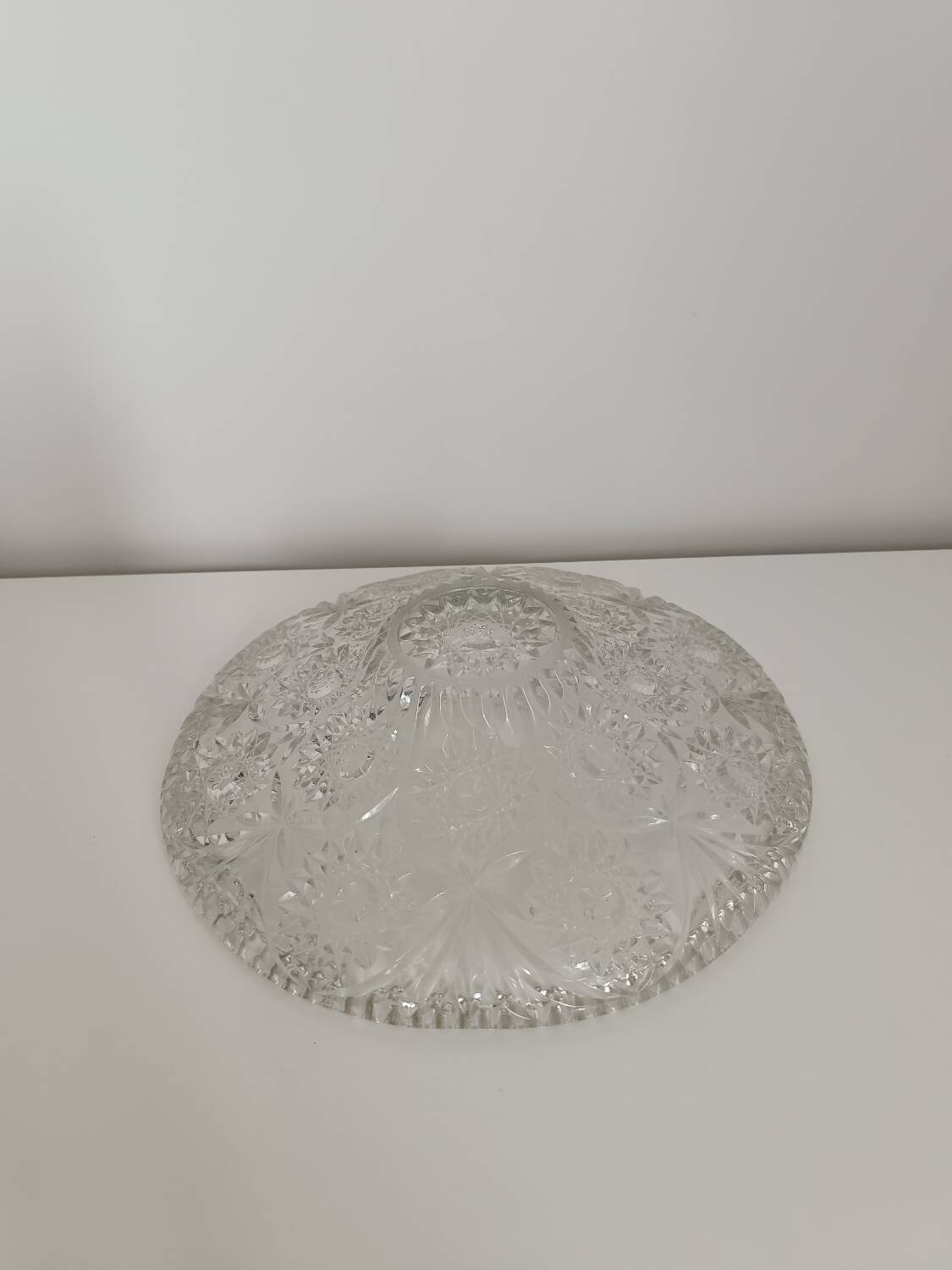 Vintage cut glass fruit bowl