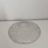 Vintage chiseled glass fruit bowl