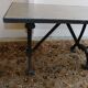 Table cast foot and zinc tray