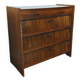 Vintage Scandinavian wooden shoe cabinet