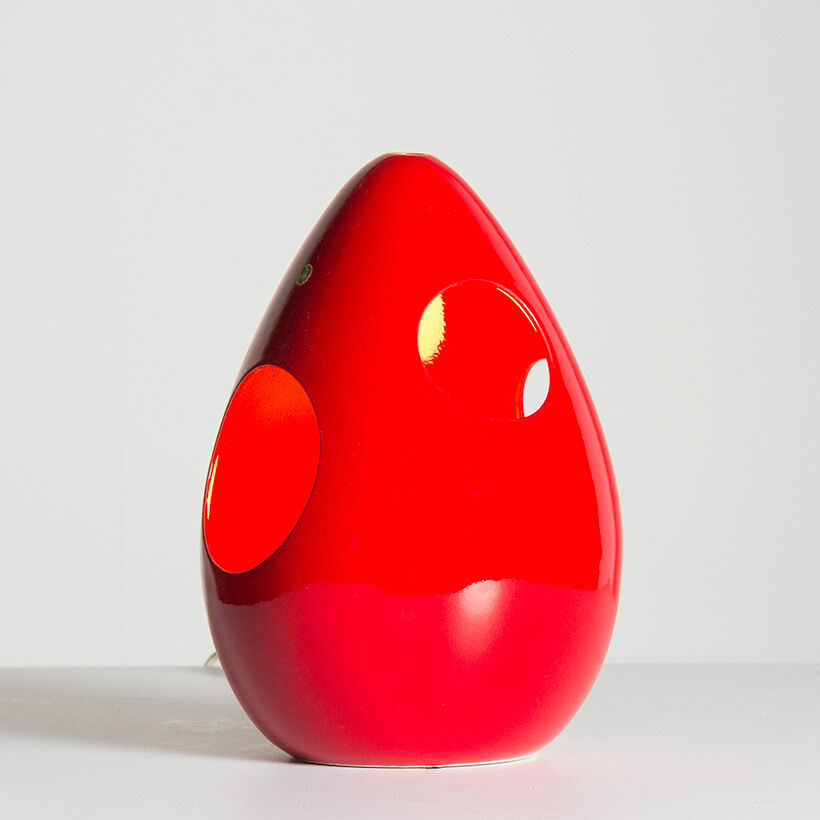 Pino Spagnolo ceramic lamp for Sicart 1970