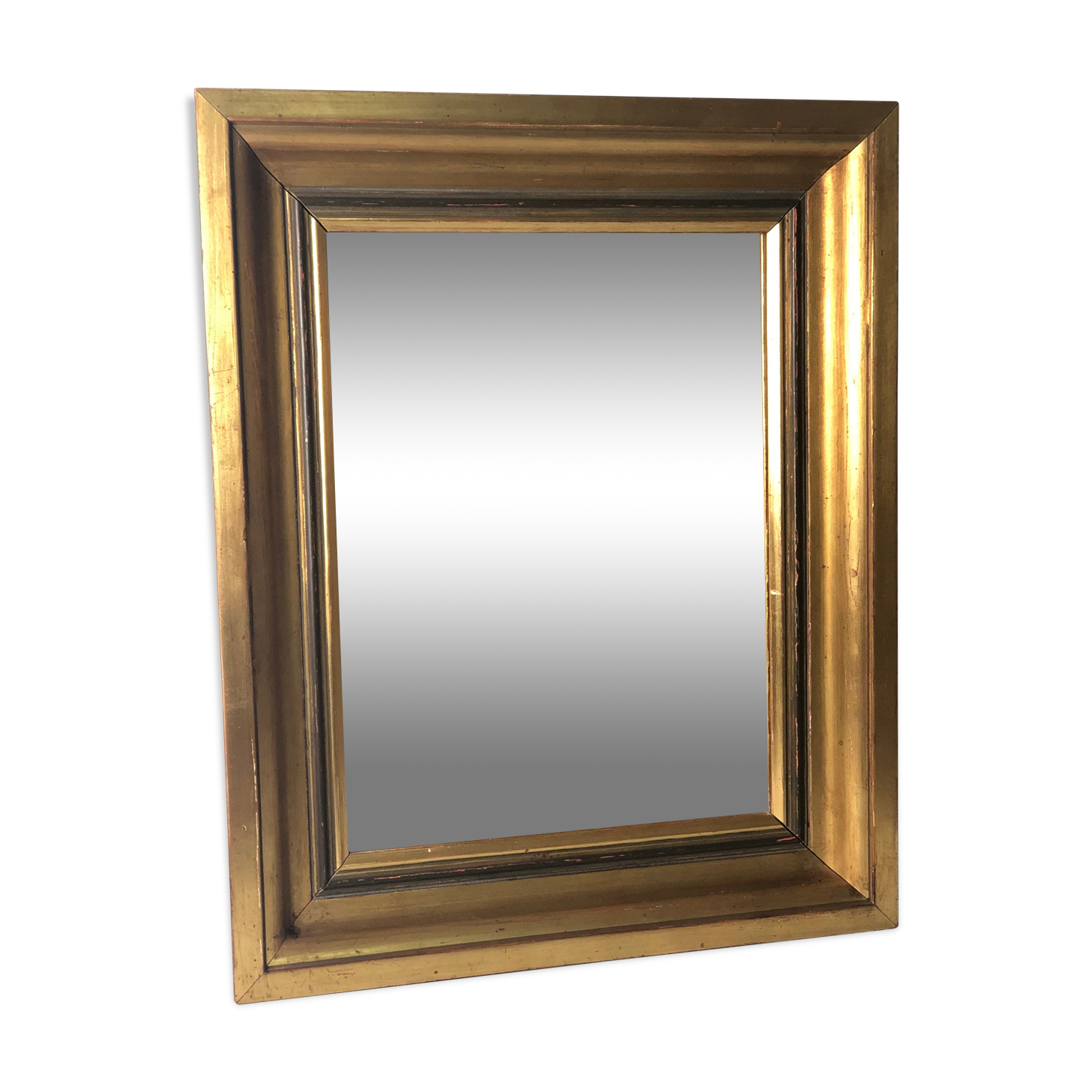 Rectangular mirror in gilded wood 54 x 44 cm