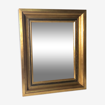 Miroir rectangle en bois doré 54 x 44 cm