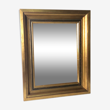 Rectangular mirror in gilded wood 54 x 44 cm